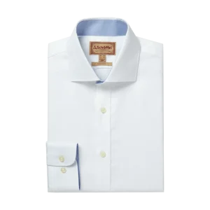Greenwich Tailored Shirt - White Diagonal